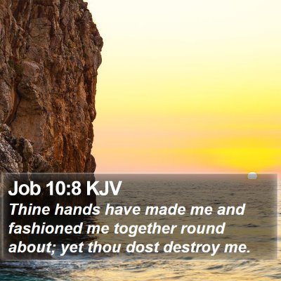 Job 10:8 KJV Bible Verse Image