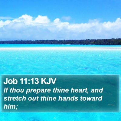 Job 11:13 KJV Bible Verse Image