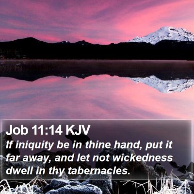 Job 11:14 KJV Bible Verse Image