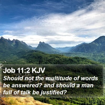Job 11:2 KJV Bible Verse Image
