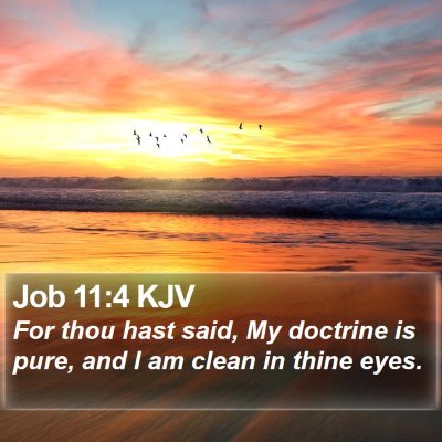Job 11:4 KJV Bible Verse Image