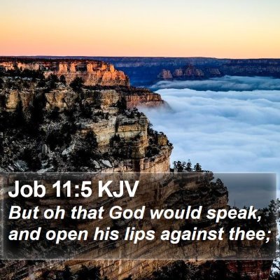 Job 11:5 KJV Bible Verse Image