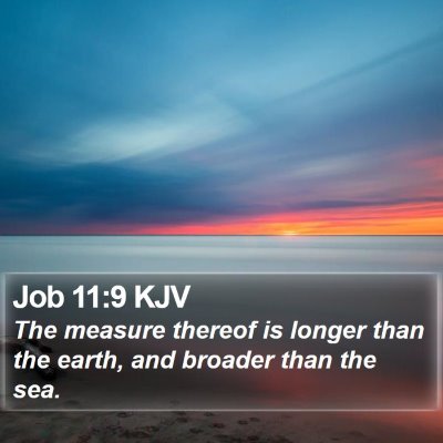 Job 11:9 KJV Bible Verse Image