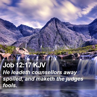 Job 12:17 KJV Bible Verse Image
