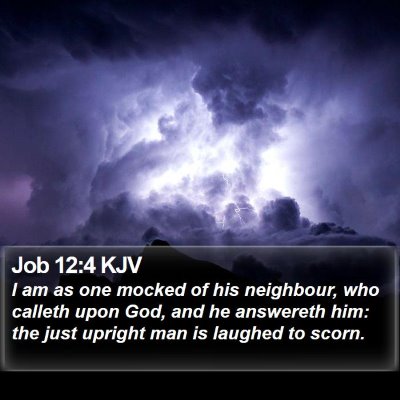 Job 12:4 KJV Bible Verse Image
