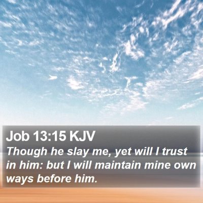 Job 13:15 KJV Bible Verse Image