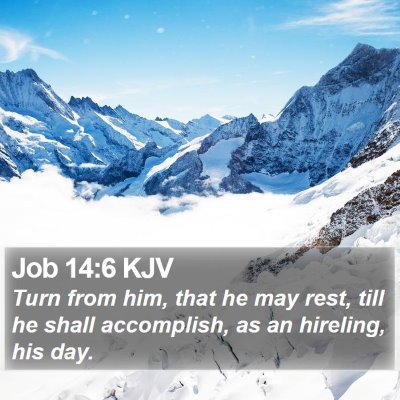 Job 14:6 KJV Bible Verse Image