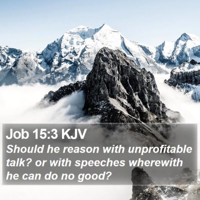 Job 15:3 KJV Bible Verse Image