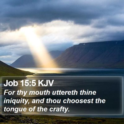 Job 15:5 KJV Bible Verse Image