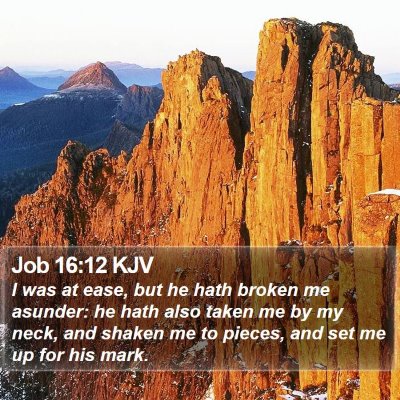 Job 16:12 KJV Bible Verse Image