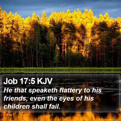 Job 17:5 KJV Bible Verse Image