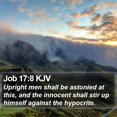 Job 17:8 KJV Bible Verse Image