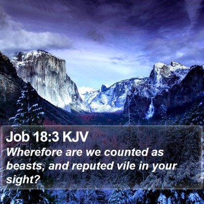 Job 18:3 KJV Bible Verse Image