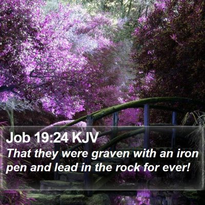 Job 19:24 KJV Bible Verse Image