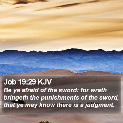 Job 19:29 KJV Bible Verse Image