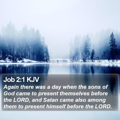 Job 2:1 KJV Bible Verse Image