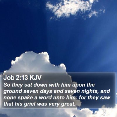 Job 2:13 KJV Bible Verse Image