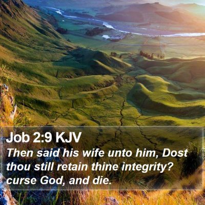 Job 2:9 KJV Bible Verse Image