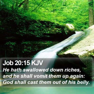 Job 20:15 KJV Bible Verse Image