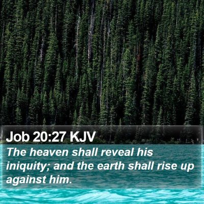 Job 20:27 KJV Bible Verse Image