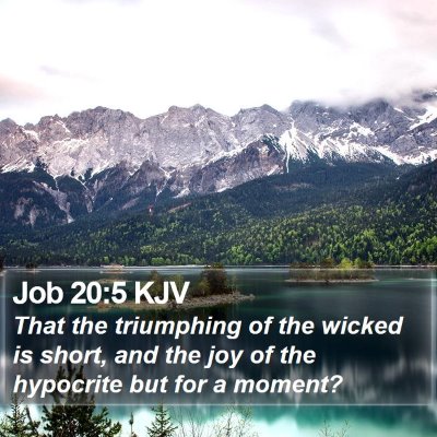Job 20:5 KJV Bible Verse Image