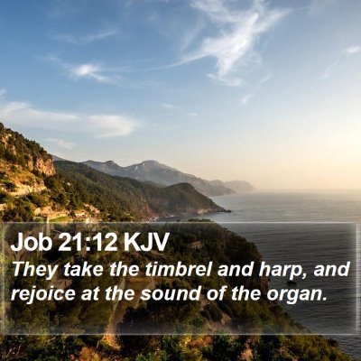 Job 21:12 KJV Bible Verse Image