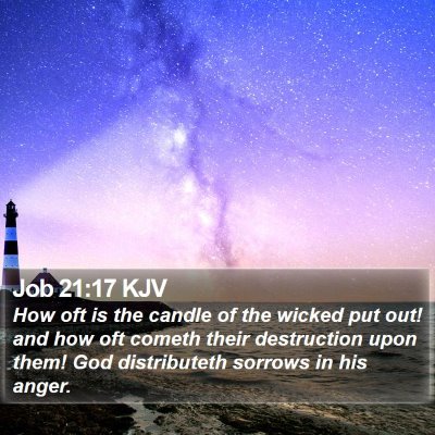 Job 21:17 KJV Bible Verse Image