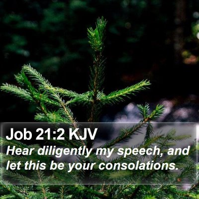 Job 21:2 KJV Bible Verse Image