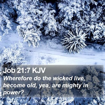 Job 21:7 KJV Bible Verse Image