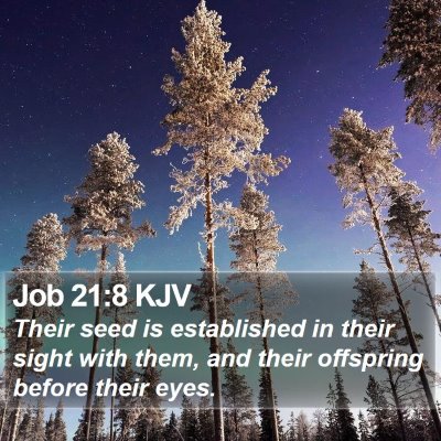 Job 21:8 KJV Bible Verse Image