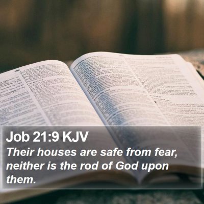 Job 21:9 KJV Bible Verse Image