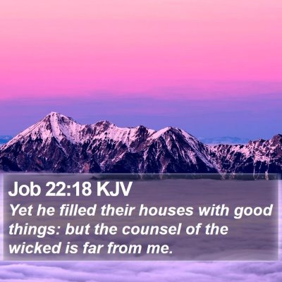 Job 22:18 KJV Bible Verse Image
