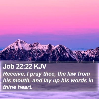 Job 22:22 KJV Bible Verse Image
