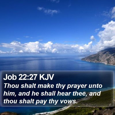 Job 22:27 KJV Bible Verse Image