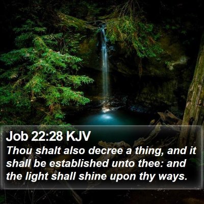 Job 22:28 KJV Bible Verse Image