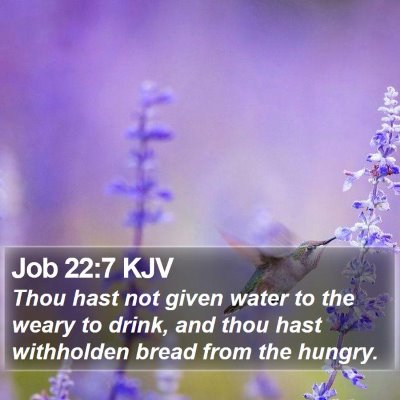 Job 22:7 KJV Bible Verse Image