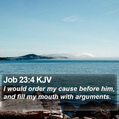 Job 23:4 KJV Bible Verse Image