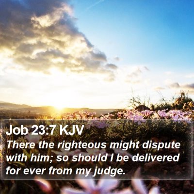 Job 23:7 KJV Bible Verse Image