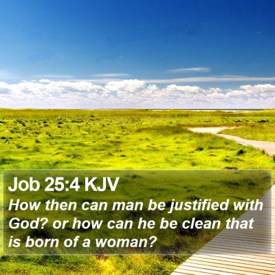 Job 25:4 KJV Bible Verse Image