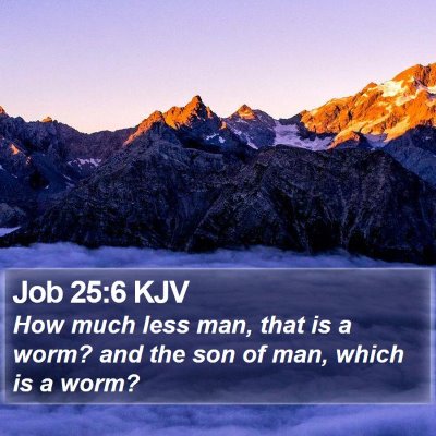 Job 25:6 KJV Bible Verse Image