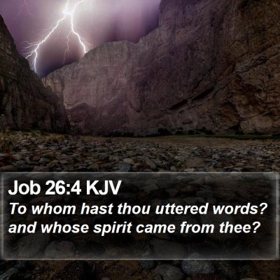 Job 26:4 KJV Bible Verse Image