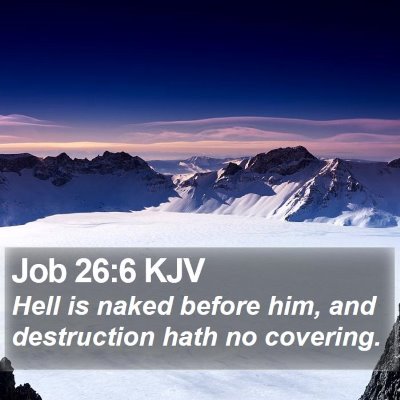 Job 26:6 KJV Bible Verse Image