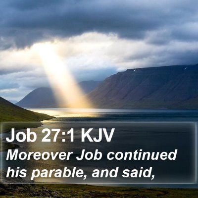 Job 27:1 KJV Bible Verse Image