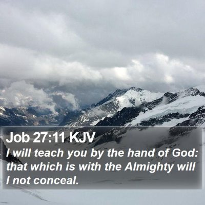 Job 27:11 KJV Bible Verse Image