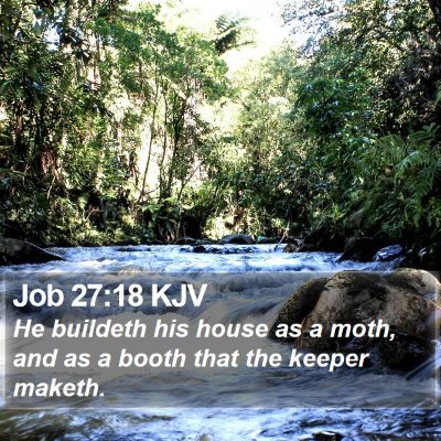 Job 27:18 KJV Bible Verse Image