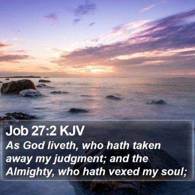 Job 27:2 KJV Bible Verse Image