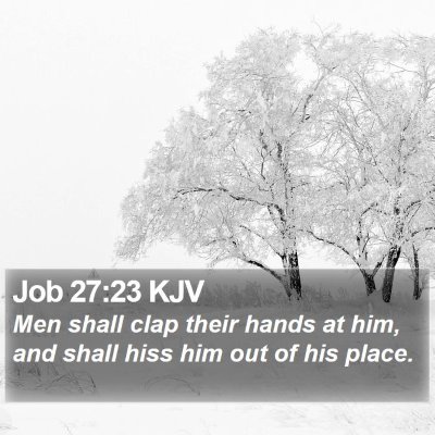 Job 27:23 KJV Bible Verse Image