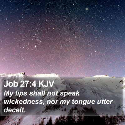 Job 27:4 KJV Bible Verse Image