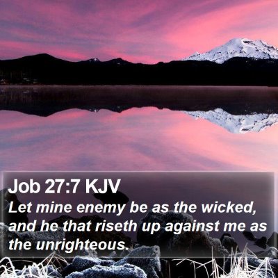 Job 27:7 KJV Bible Verse Image
