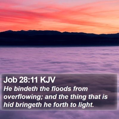 Job 28:11 KJV Bible Verse Image